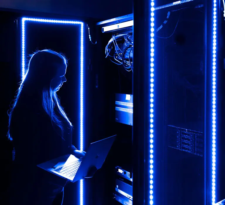 Female Regent student on computer