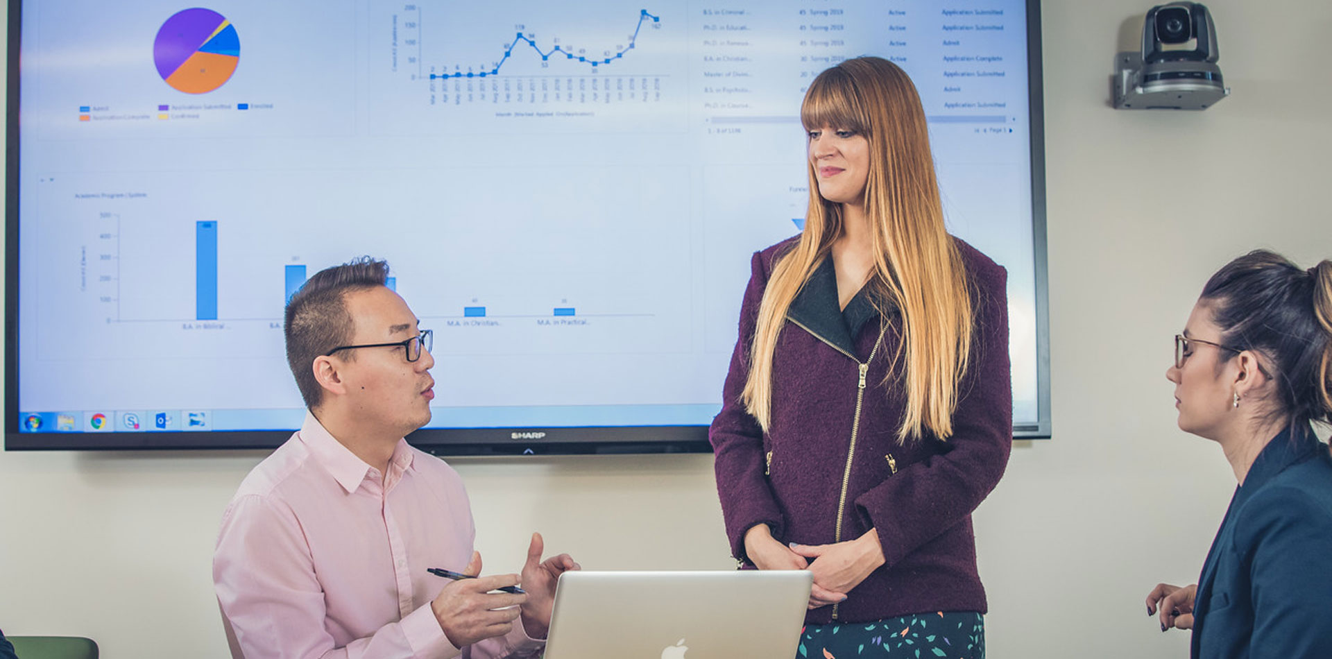 Person teaching marketing